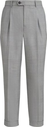 Brunello Cucinelli Prince of Wales trousers in Grey at Nordstrom, Size 50 It