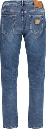 Dolce & Gabbana Mens Straight-Leg Denim Jeans Variante Abbinata Cotton; Elastane