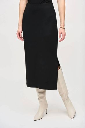 Joseph Ribkoff Sweater Knit Midi Skirt In Black