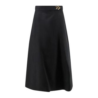 Valentino Midi Skirt - female - Valentino - Midi Skirts - Black - L - Skirts