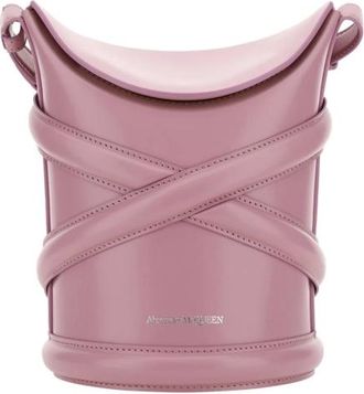 Alexander McQueen Rose The Curve Bucket Bag