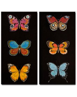 Ready2HangArt Ready2hangart Butterfly Trio I/Ii 2Pc Wrapped Canvas Wall Art By Norman Wyatt