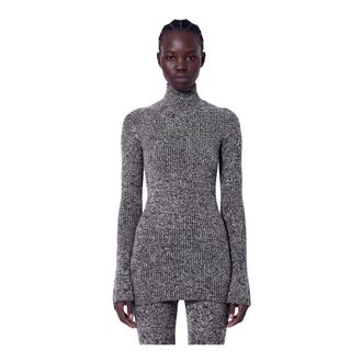Sportmax Bouquet Wol Trui - Dames - Coltruien - Bruin - S - Wol - Truien & Vesten