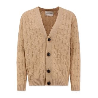 Amaranto Cardigans, male, Brown, Size: M Cardigan in lana e cashmere