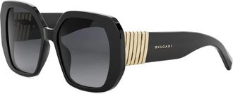 Bulgari Bv 40058I Geometrische Zonnebril - unisex - Zonnebrillen - Zwart - ONE Size - Accessoires