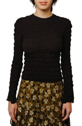 Ciebon Janet Smocked Long Sleeve Top in Black at Nordstrom Rack, Size Small