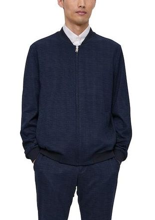 s.Oliver Blouson S.OLIVER, Herren, Gr. M, blau, Rippware, Obermaterial: 61% Polyester, 35% Viskose, 4% Elasthan, meliert, slim fit h&uuml;ftlang, elastischer Bund, 