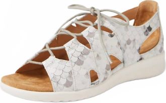 Ziera Womens Barnett Xw Sandals In Misty Bubbles Leather/ White Sole