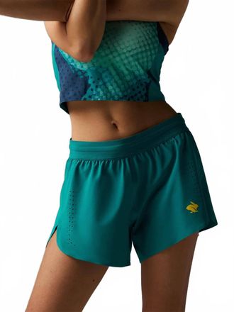 Rabbit Womens Fuel N Fly 4 Running Shorts In Kayaking/teal