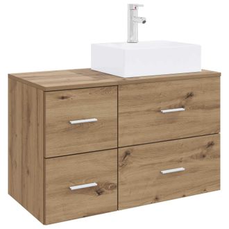 vidaXL Set Di Mobili Per Il Bagno 2 Pz Rovere Artigianale Vidaxl