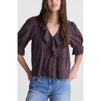 Madewell The Blaire Top in Chocolate Plum at Nordstrom, Size Xx-Large