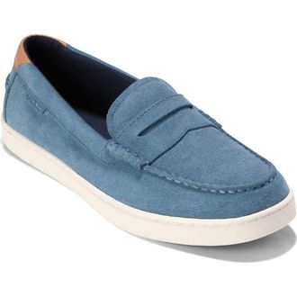 Cole Haan Nantucket Penny Loafer in Blue Suede/Biscuit/Ivory at Nordstrom Rack, Size 13