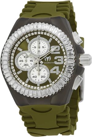 Technomarine Cruise Chronograph Quartz Crystal Green Dial Mens Watch TM-121183