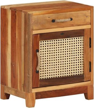 vidaXL Mesita de noche de madera maciza reciclada 40x30x50 cm Vidaxl