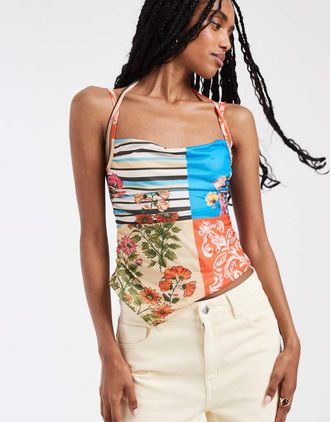 Free People Estella - Top senza maniche con stampa pop combinata-Multi