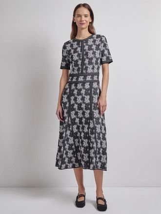Misook Fit & Flare Intarsia Knit Dress - Modern Fit