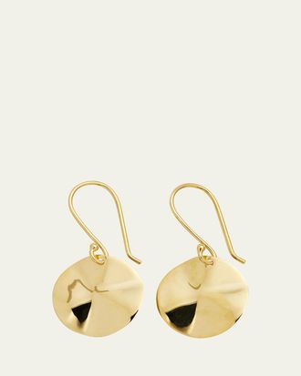 Ippolita Mini Wavy Disc Earrings in 18K Gold