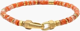 Nialaya Jasper Heishi Bracelet in Orange Jasper at Nordstrom, Size X-Large