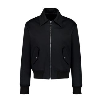Balmain Vintage Logo Black Cotton Bomber Jacket