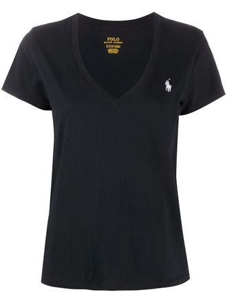 Polo Ralph Lauren embroidered logo T-shirt - Black
