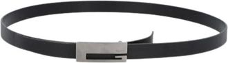 Gucci Pre-owned Vintage Logo Clasp Belt - Dames - Vintage Accessoires - Zwart - ONE Size - Leer - Vintage