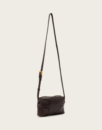 AllSaints borsa a tracolla con portafoglio in pelle Acre rossa-Rosso