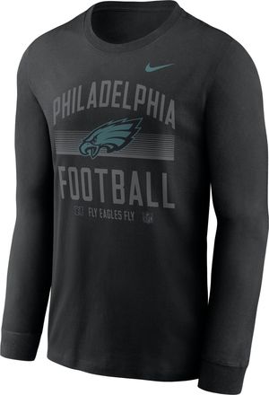Nike Philadelphia Eagles Essential Nike Mens Dri-FIT NFL Long-Sleeve T-Shirt in Black | NKAC00A86-CWK