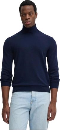 Benetton Turtleneck Trui - Heren - Truien - Blauw - Maat: M Wol