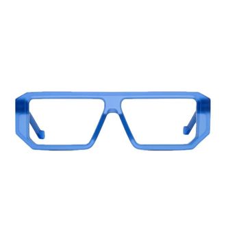 Vava Bl0030 Black Label Matte Crystal Blue Rectangular Sunglasses