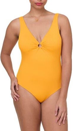 Andie Swim The Bonita Ring One-Piece Swimsuit in Tangerine at Nordstrom Rack, Size X-Small