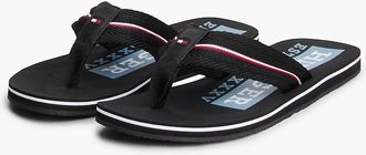 Tommy Hilfiger Mens Signature Stripe Flip-Flop - Black - US 7 / EU 39.5