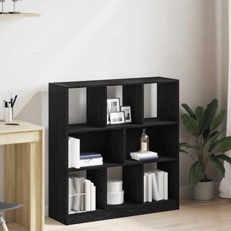 vidaXL Libreria Rovere Nero 97,5x29,5x100 cm in Legno Multistrato - Vidaxl