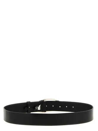 Diesel D-Logo Metal Buckle Belt - Black