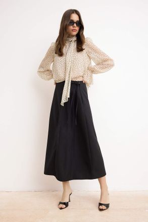 Trendyol Modest Dames Zwart Effen Maxi A-lijn A-lijn Modest Rokken