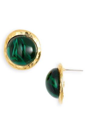 Kenneth Jay Lane Cabochon Button Stud Earrings in Gold at Nordstrom