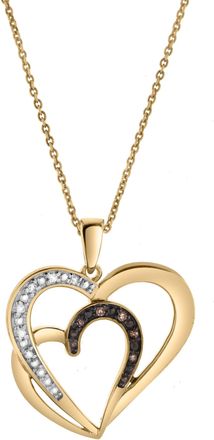 LuvMyJewelry Marielle Sterling Silver 0.05 Ct Diamond Heart Pendant