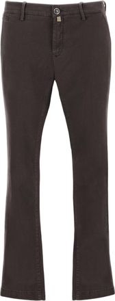 Jacob Cohen Brown Stretch Cotton-Blend Pants