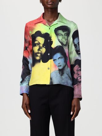 Versace Camicia Versace in seta con stampa Portrait