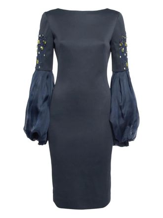 Lanvin bead-detailing midi dress - Blue