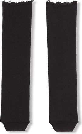 Cortana Hielvormige Open Teen Warmers - Dames - Sokken - Zwart - ONE Size - Wol - Ondergoed