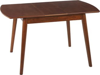 Beliani Beliani - Mesa De Comedor Extensible 100/130 X 80 Cm Tablero De Mdf Patas De Madera De Caucho Marr&oacute;n Oscuro Toms