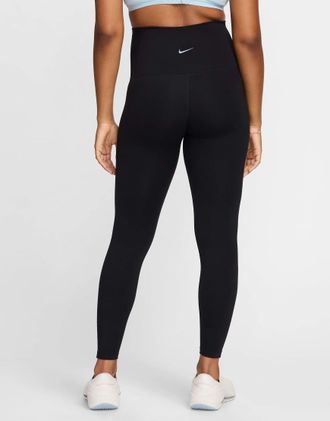 Nike Maternity One leggings a vita alta 7/8 con tasche nere-Nero