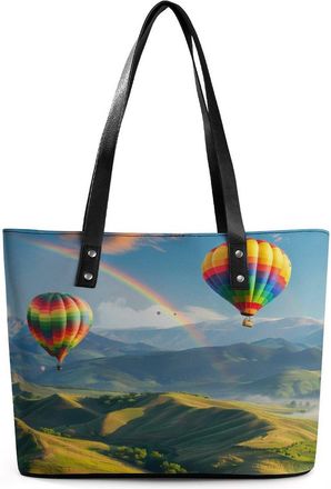 Generic Hot-Air Balloons Tote Bags for Women Cute Shoulder Purses Handbags