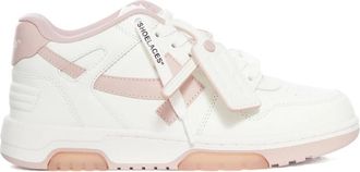 Off-white Lace-up Panelled Leather Sneakers