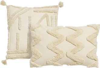 LeGer Home by Lena Gercke Dekokissen »Marusha« Kissenhüllen, 2 Stück, ohne Füllung, mit getuftetem Muster
