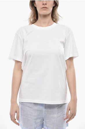 Ludovic de Saint Sernin Organic Cotton Crew-Neck T-Shirt With Embroidered Monogram size S
