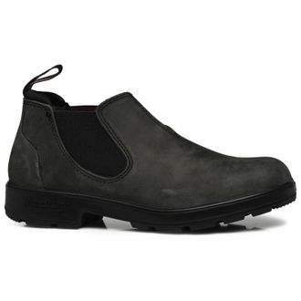 Blundstone 2035 Leather Unisex Slip On Shoes - Rustic Black - Size:UK 10.5