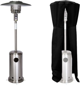 Happy Garden Happy Garden - Estufa De Gas Oslo Para Exterior Acero Inoxidable + Funda