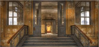 Schubiger M&ouml;bel Digitaldruck auf Acrylglas Lost Place Treppe 3