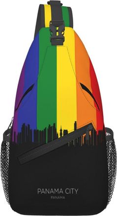 Generic Panama City Skyline Sling Bag Adjustable Chest Bag Lightweight Fanny Pack For Workout Casual Women